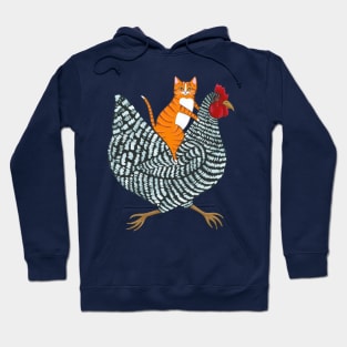 Ginger Cat Chicken Ride Hoodie